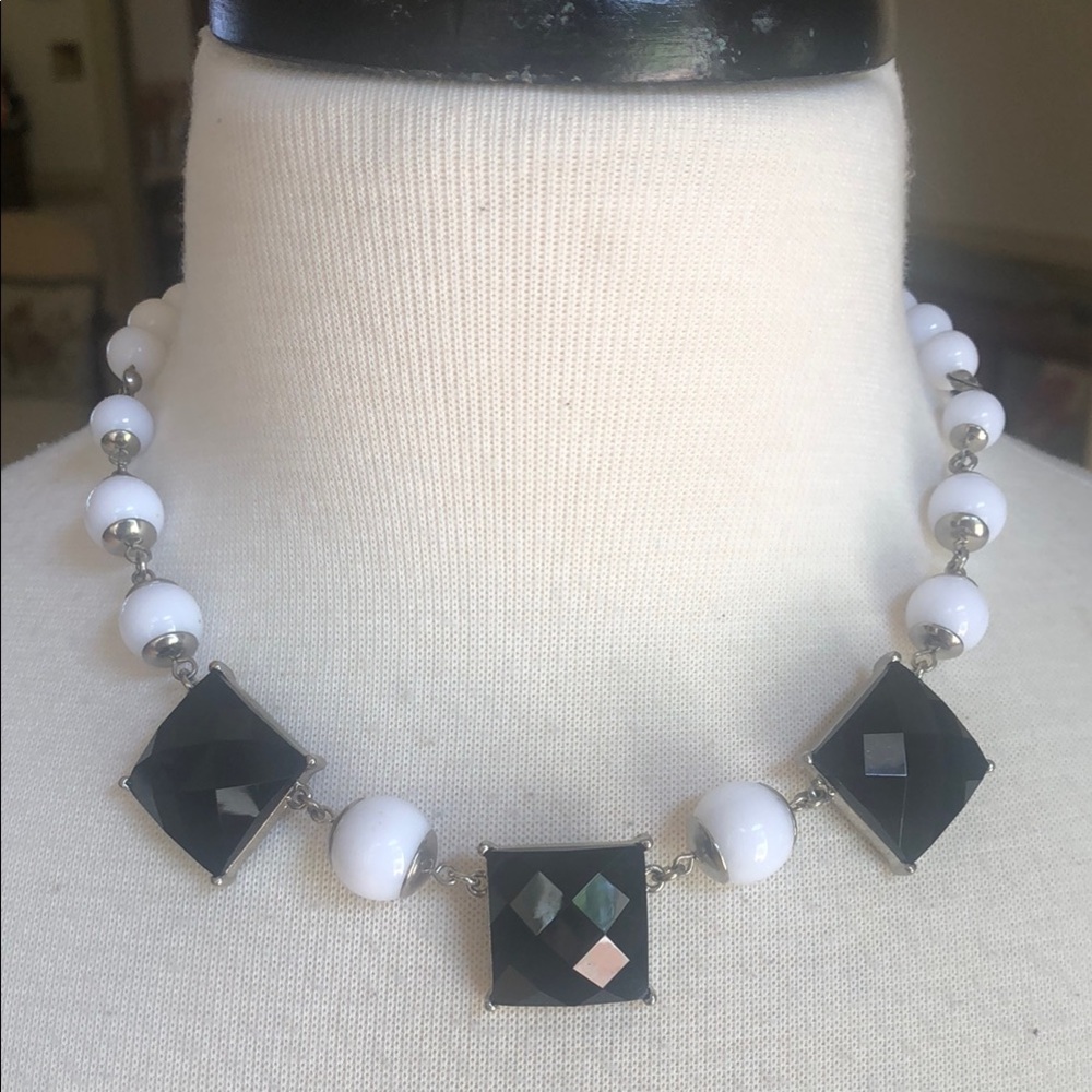 Elegant Black and White Necklace